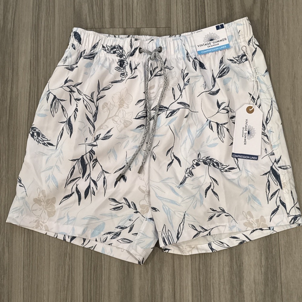 Vintage Summer Men Swim Shorts-Compression Liner  NWT Size Small